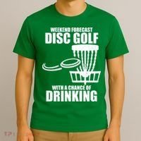 Weekend Forecast Disc Golf Chance Of Drinking T-Shirt thumb 3