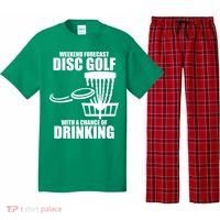 Weekend Forecast Disc Golf Chance Of Drinking Pajama Set thumb 0