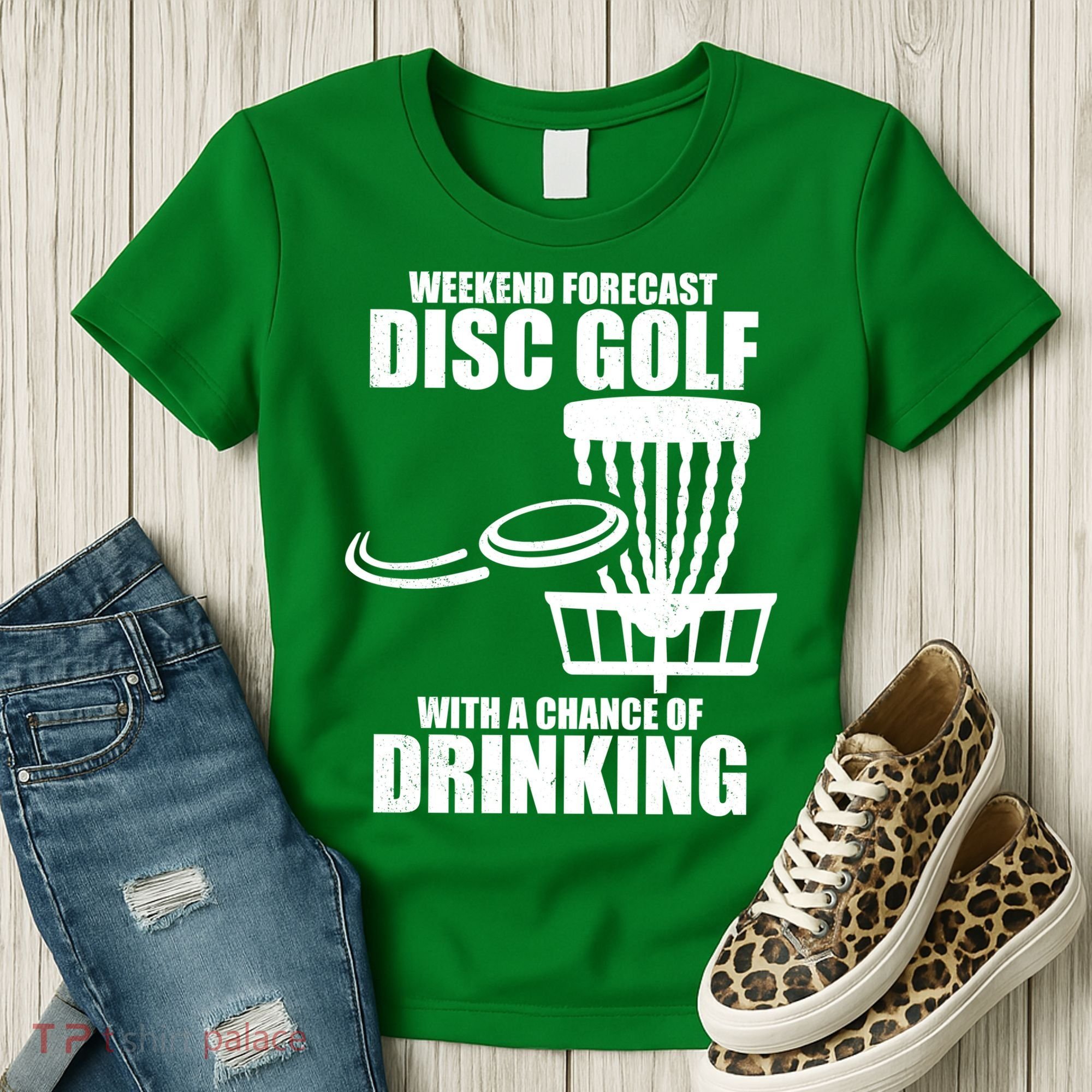 Weekend Forecast Disc Golf Chance Of Drinking Women's T-Shirt