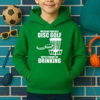 Weekend Forecast Disc Golf Chance Of Drinking Kids Hoodie thumb 2