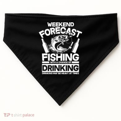 Weekend Forecast Fishing And Drinking USA-Made Doggie Bandana