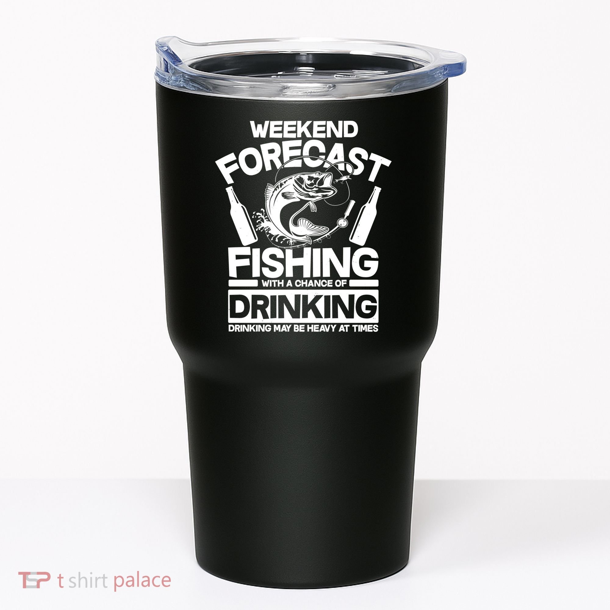 Weekend Forecast Fishing And Drinking Tumbler