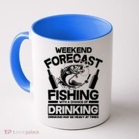 Weekend Forecast Fishing And Drinking Coffee Mug thumb 0