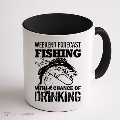 Weekend Forecast Fishing With A Chance Of Drinking Coffee Mug back