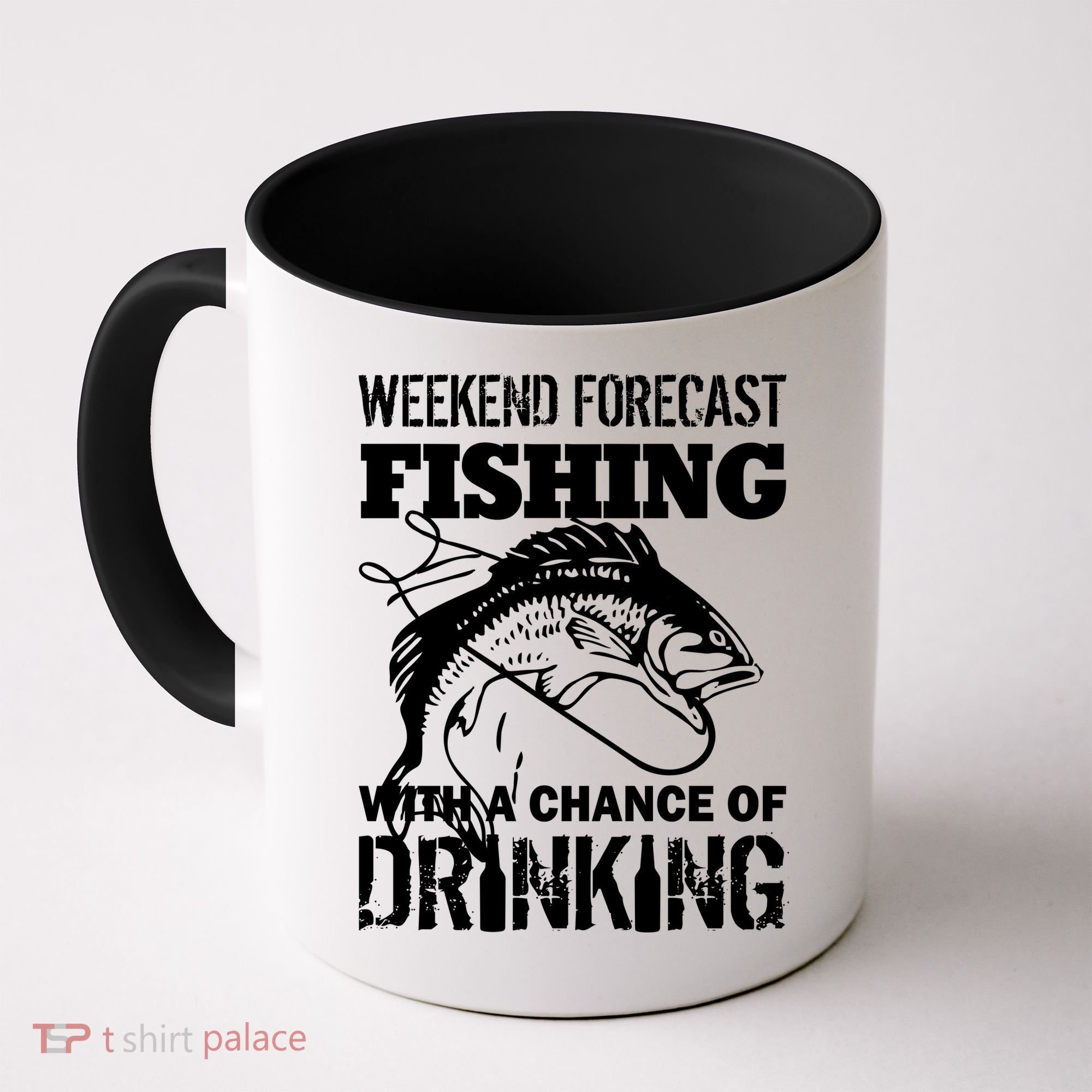 Weekend Forecast Fishing With A Chance Of Drinking Coffee Mug