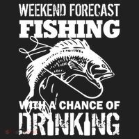 Weekend Forecast Fishing With A Chance Of Drinking Beanie thumb 2