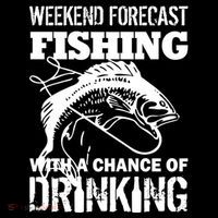 Weekend Forecast Fishing With A Chance Of Drinking Women's Hoodie thumb 2