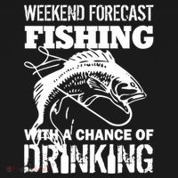 Weekend Forecast Fishing With A Chance Of Drinking Ornament thumb 1