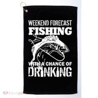 Weekend Forecast Fishing With A Chance Of Drinking Golf Towel thumb 0