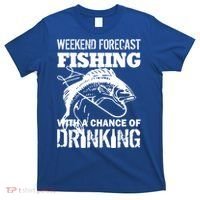 Weekend Forecast Fishing With A Chance Of Drinking T-Shirt thumb 0