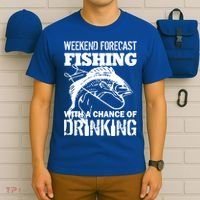Weekend Forecast Fishing With A Chance Of Drinking T-Shirt thumb 6