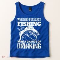 Weekend Forecast Fishing With A Chance Of Drinking Tank Top thumb 2