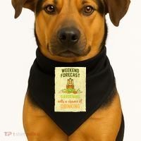 Weekend Forecast Gardening With A Chance Of Drinking USA-Made Doggie Bandana thumb 1