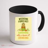 Weekend Forecast Gardening With A Chance Of Drinking Coffee Mug thumb 1