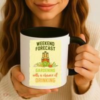 Weekend Forecast Gardening With A Chance Of Drinking Coffee Mug thumb 3