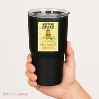 Weekend Forecast Gardening With A Chance Of Drinking Tumbler thumb 2