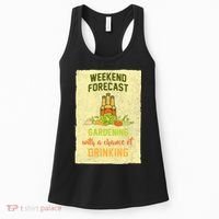 Weekend Forecast Gardening With A Chance Of Drinking Women's Tank Top thumb 0