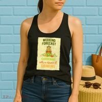Weekend Forecast Gardening With A Chance Of Drinking Women's Tank Top thumb 2