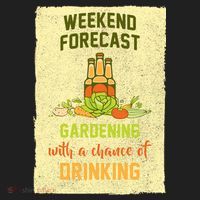 Weekend Forecast Gardening With A Chance Of Drinking Hat thumb 2