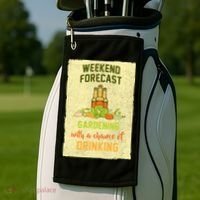 Weekend Forecast Gardening With A Chance Of Drinking Golf Towel thumb 2