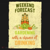 Weekend Forecast Gardening With A Chance Of Drinking Women's Long Sleeve Shirt thumb 2