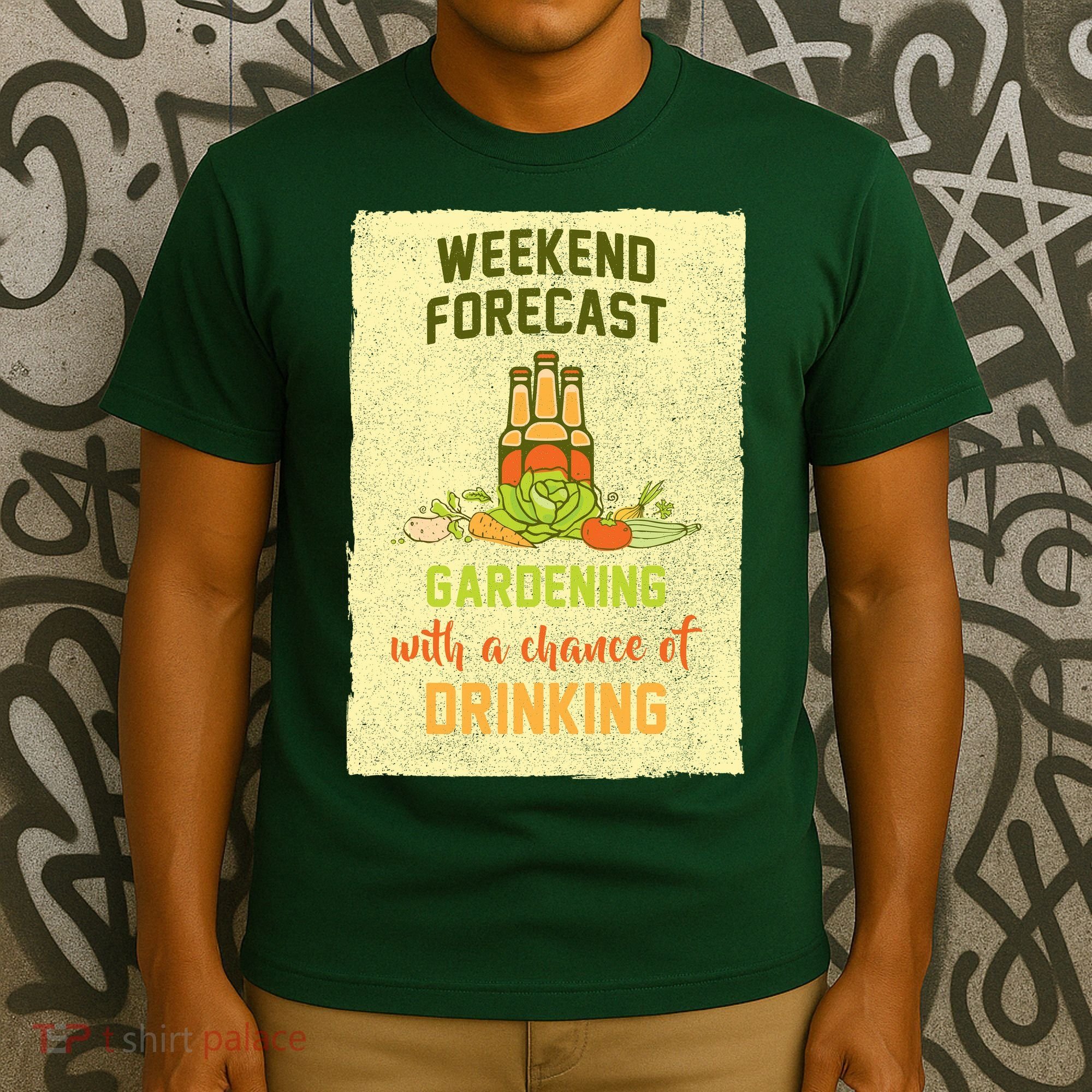 Weekend Forecast Gardening With A Chance Of Drinking T-Shirt