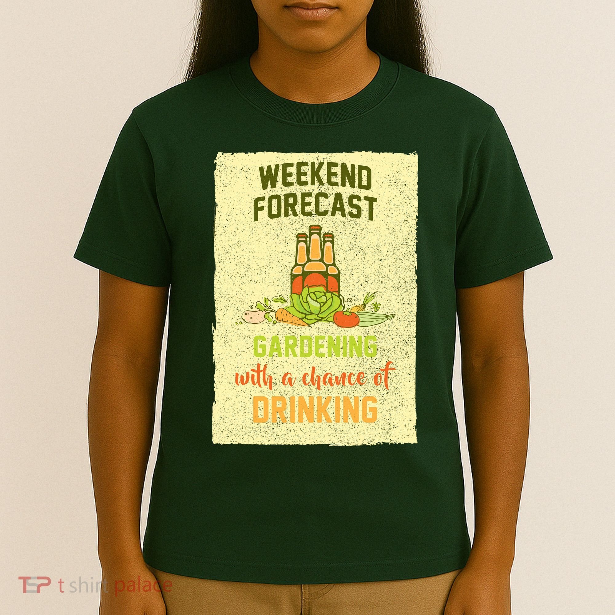 Weekend Forecast Gardening With A Chance Of Drinking T-Shirt