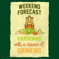 Weekend Forecast Gardening With A Chance Of Drinking Coaster thumb 2