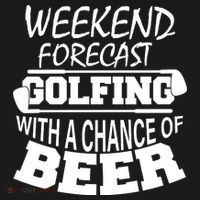 Weekend Forecast Golfing With A Side Of Beer Backpack thumb 2