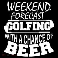 Weekend Forecast Golfing With A Side Of Beer Women's Hoodie thumb 2