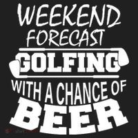 Weekend Forecast Golfing With A Side Of Beer Hat thumb 2
