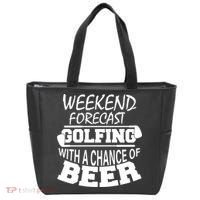 Weekend Forecast Golfing With A Side Of Beer Tote Bag thumb 0