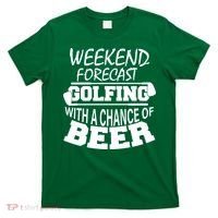 Weekend Forecast Golfing With A Side Of Beer T-Shirt thumb 0