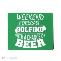 Weekend Forecast Golfing With A Side Of Beer Mousepad thumb 0