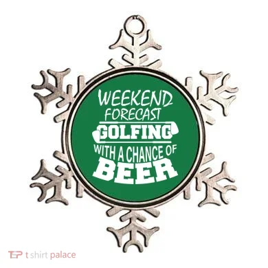 Weekend Forecast Golfing With A Side Of Beer Ornament