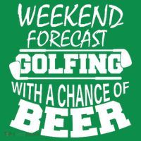 Weekend Forecast Golfing With A Side Of Beer Women's Long Sleeve Shirt thumb 2