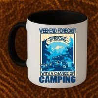 Weekend Forecast Offroading Chance Of Camping Coffee Mug thumb 2