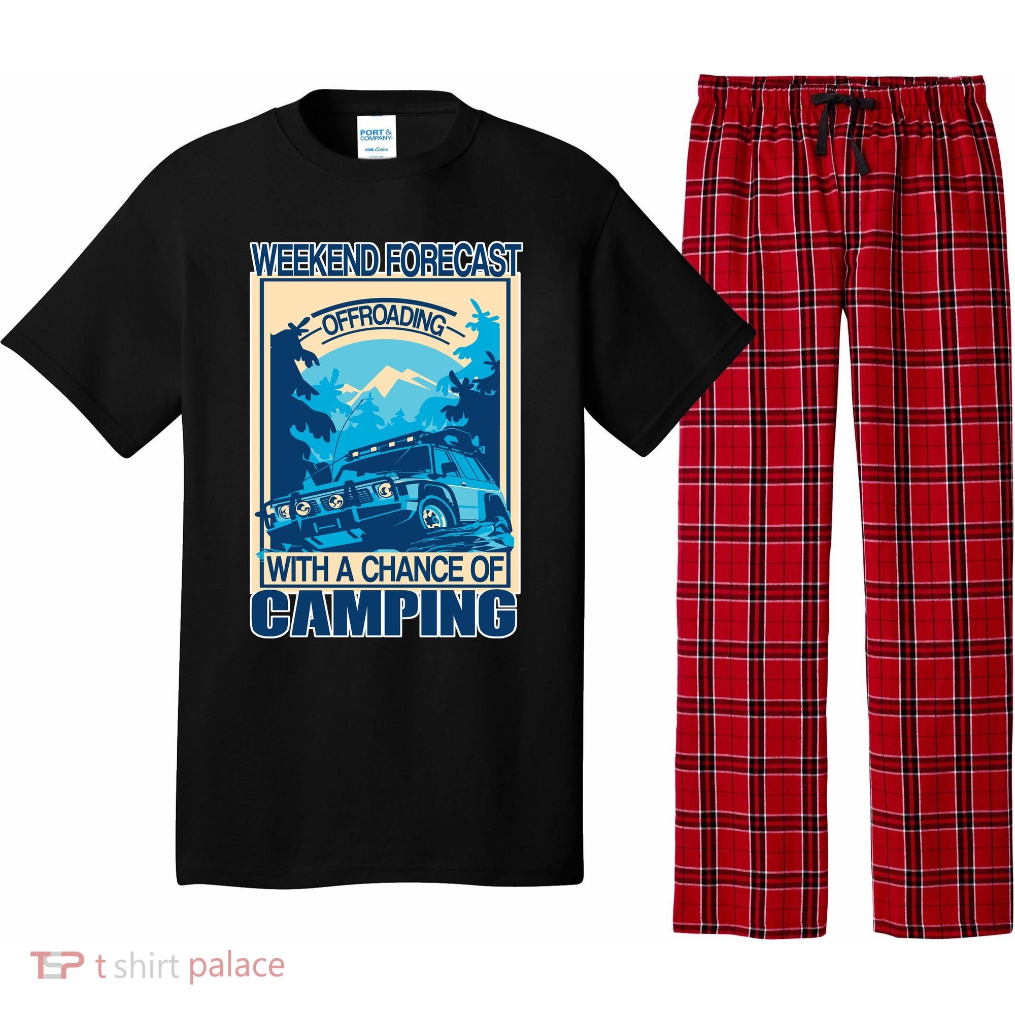 Weekend Forecast Offroading Chance Of Camping Pajama Set