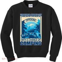 Weekend Forecast Offroading Chance Of Camping Kids Sweatshirt thumb 0