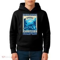 Weekend Forecast Offroading Chance Of Camping Kids Hoodie thumb 4