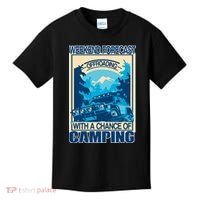 Weekend Forecast Offroading Chance Of Camping Kids T-Shirt thumb 0