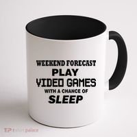 Weekend Forecast Play Video Games Coffee Mug thumb 1