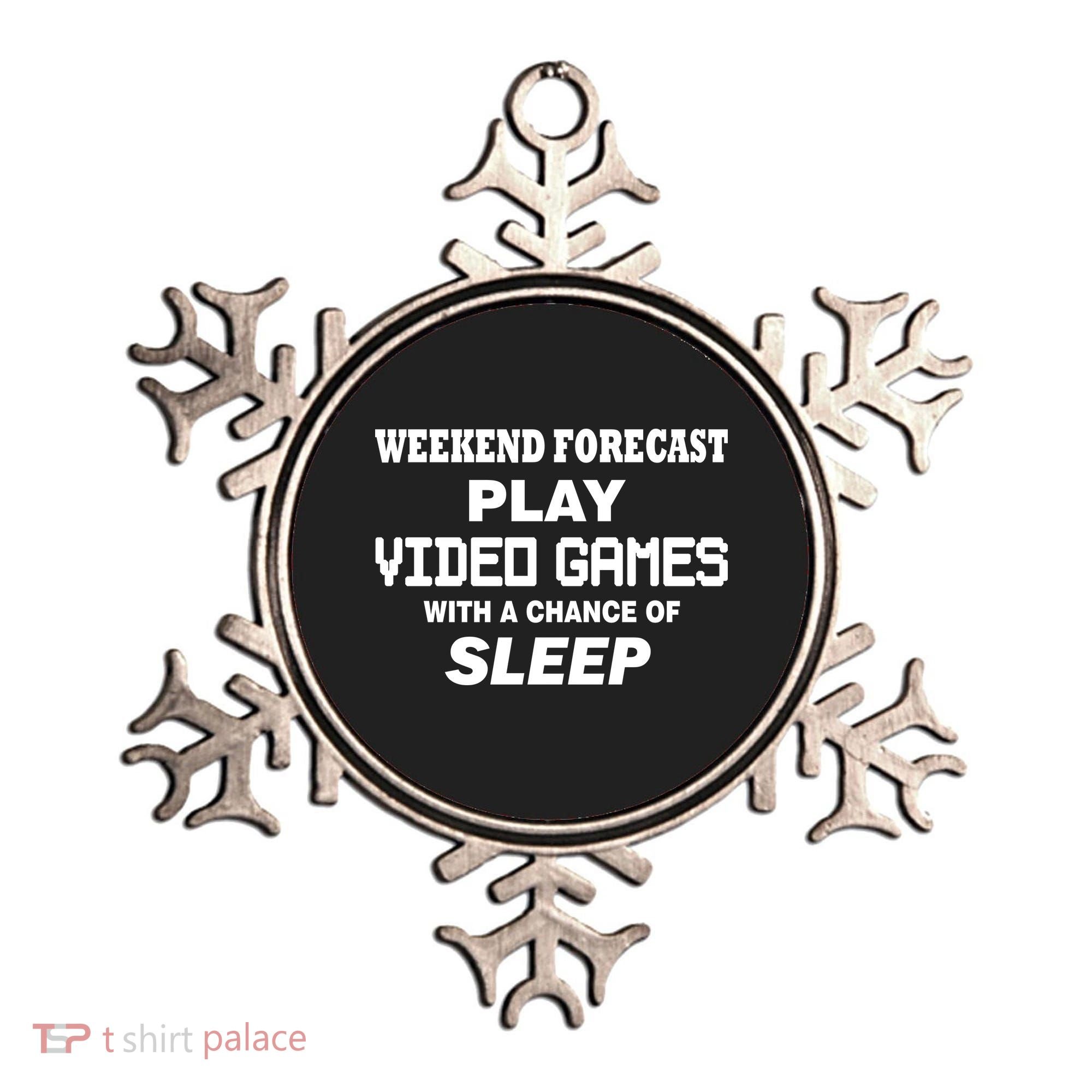 Weekend Forecast Play Video Games Ornament
