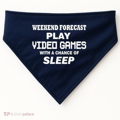 Weekend Forecast Play Video Games USA-Made Doggie Bandana