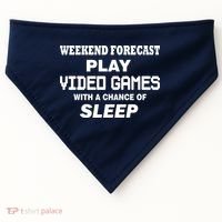 Weekend Forecast Play Video Games USA-Made Doggie Bandana thumb 0