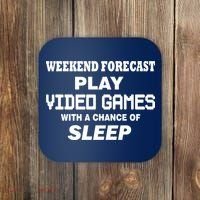 Weekend Forecast Play Video Games Coaster thumb 0