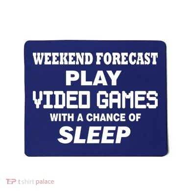 Weekend Forecast Play Video Games Mousepad