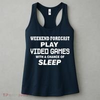 Weekend Forecast Play Video Games Women's Tank Top thumb 3