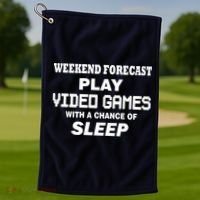 Weekend Forecast Play Video Games Golf Towel thumb 1