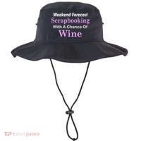 Weekend Forecast Scrapbooking Chance Of Wine Bucket Hat thumb 0